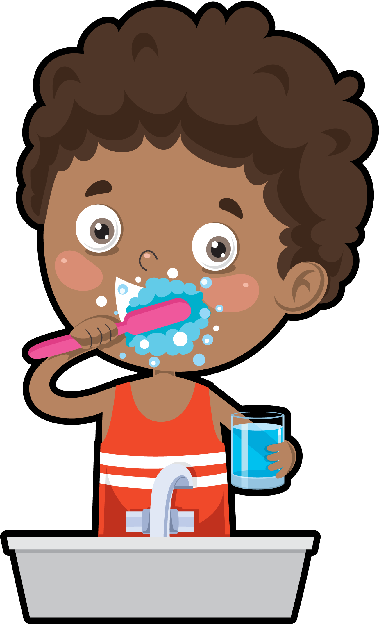 young-boy-brushing-teeth-at-the-sink